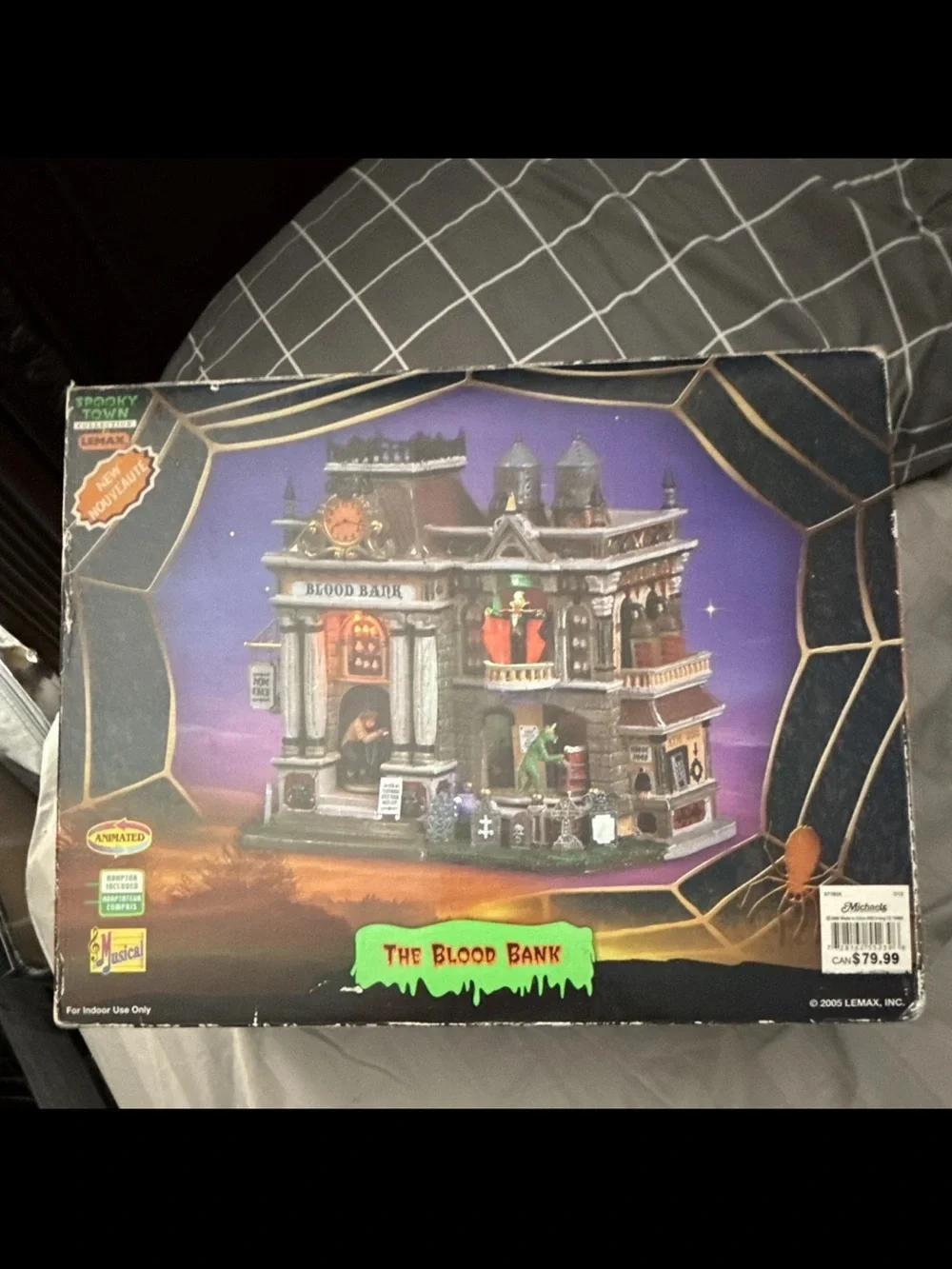 Lemax 13 Ghastly Lane Haunted House in Orange and Purple